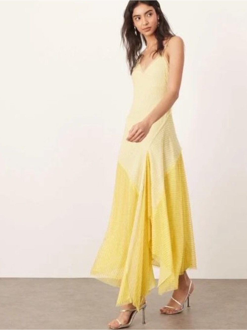 ARRANGE embellished ombre maxi slip yellow  Size 14